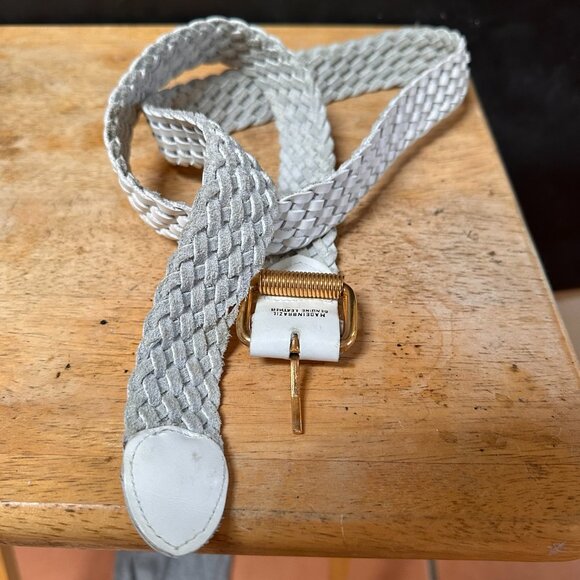 White Genuine Leather Braided Belt size S-L Made in Brazil - Picture 6 of 6
